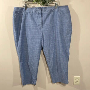 Talbots Perfect Crop Pant Chambray 22WP